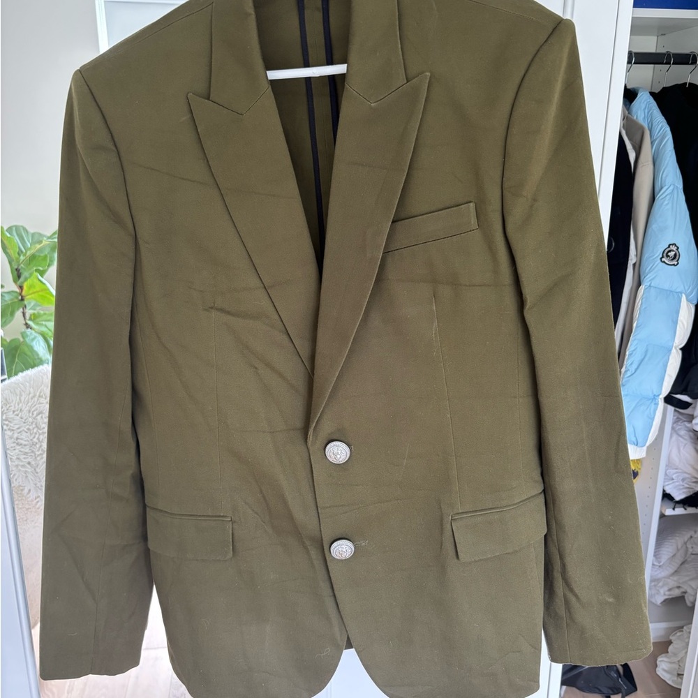 Balmain Olive Green Blazer